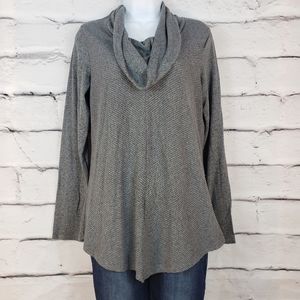 Alyx Cowl Neck Tunic Sweater Gray Sz L